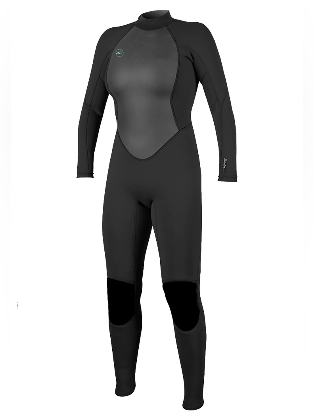 O'Neill Women’s Black Reactor-2 3/2MM Back Zip Full Wetsuit, Size 10S/Short